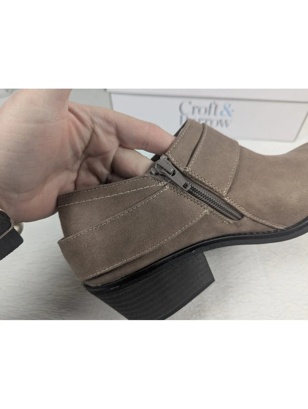 Croft & Barrow - Dorindaa - Buckle - Zippper - Women's Ankle Boots - Size: 8.5